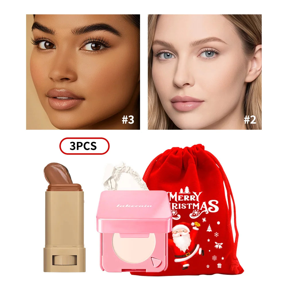 Foundation Stick and Pressed Powder Makeup Set