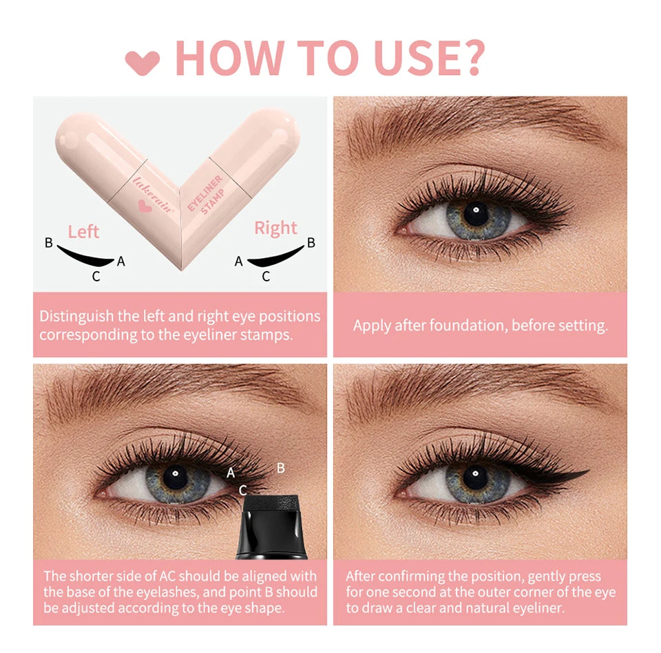 Liquid Eyeliner Stamp Waterproof Winged Eye Makeup Pen