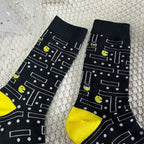 Cotton Blend Unisex Gaming Pattern Crew Socks