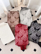 Nylon Elastane Bow Pattern Mesh Tights