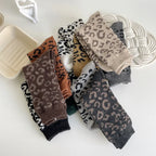Thick Wool Leopard Print Thermal Socks for Women