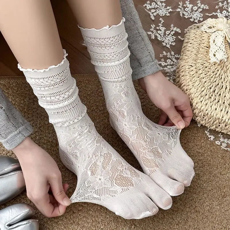 Nylon Elastane Split Toe Tabi Socks - 7