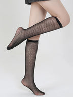Nylon Mesh Fishnet Knee High Socks