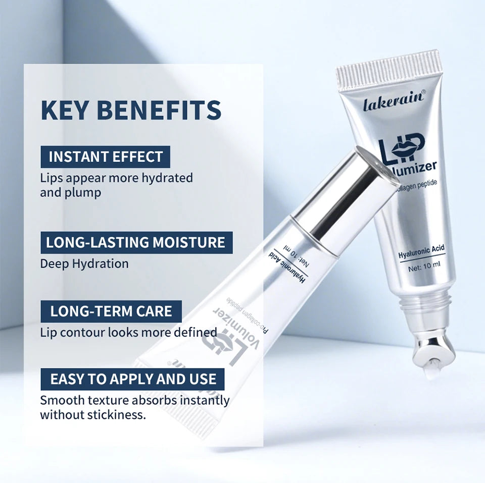 Hyaluronic Acid Lip Volumizer Moisturizing Gloss - 8
