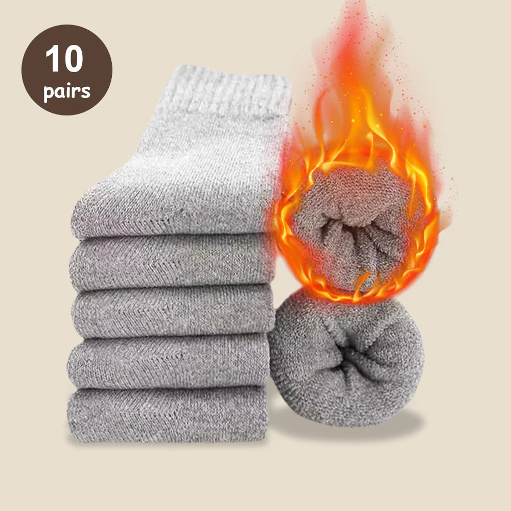 Wool Blend Thermal Crew Socks For Men
