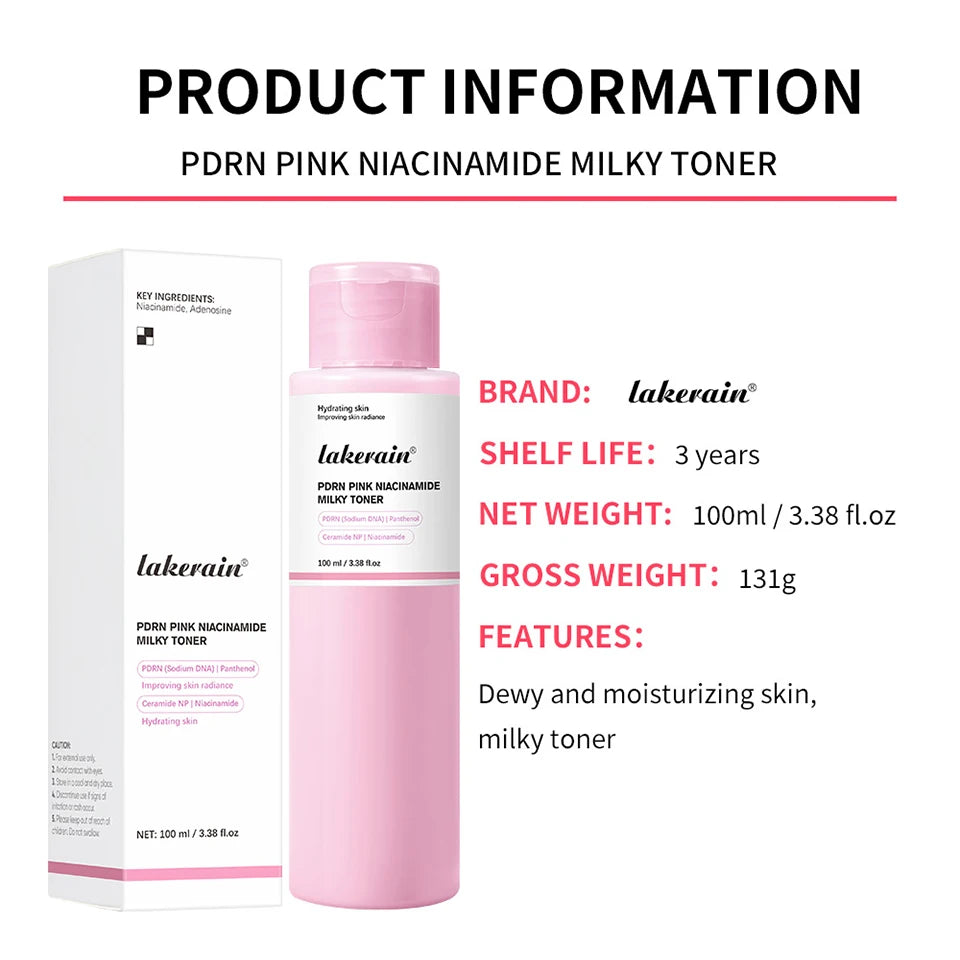 PDRN Niacinamide Milky Facial Toner Hydrating Skincare Lotion