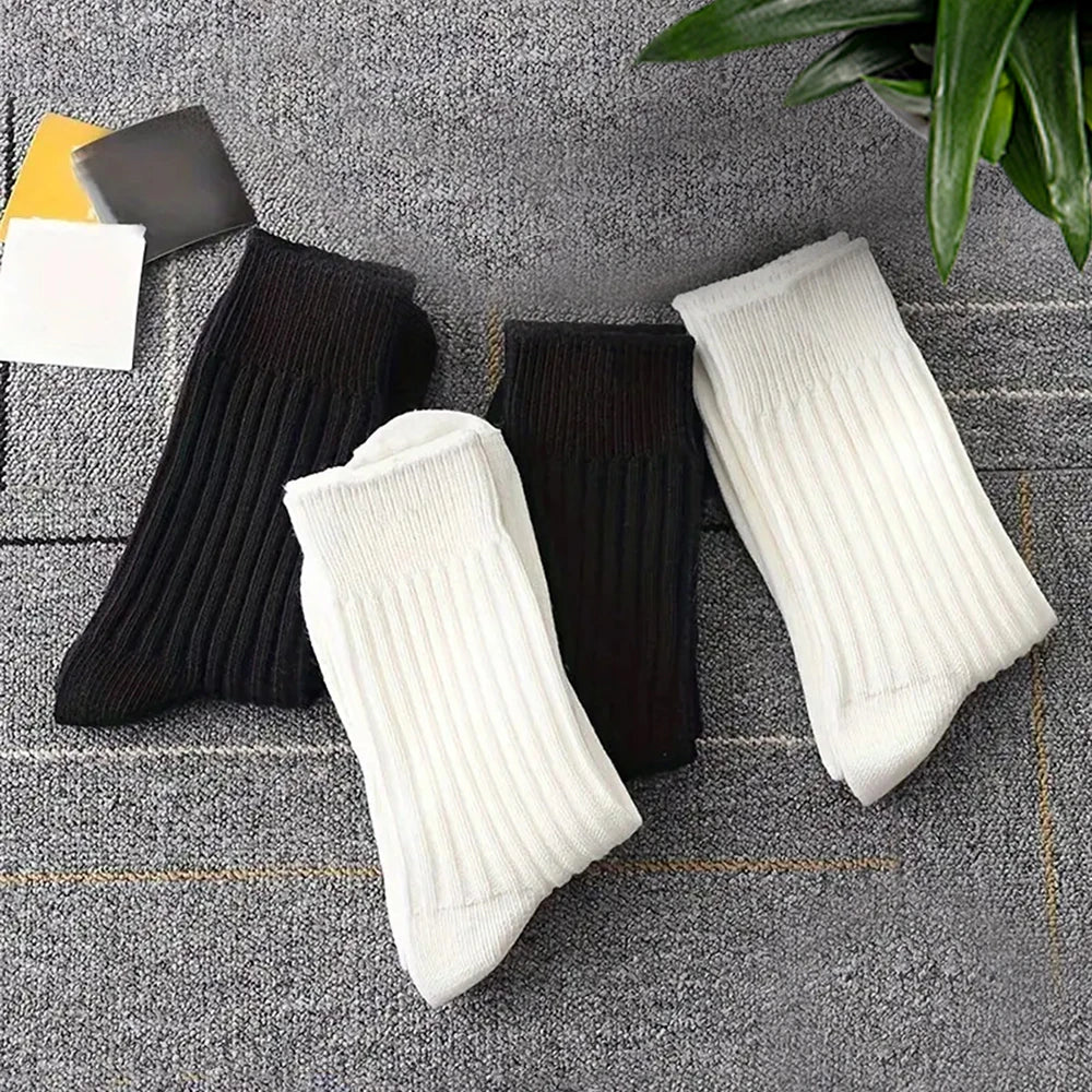 10 Pairs Polyester Elastane Crew Socks