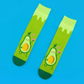 Cotton Blend Mid Tube Avocado Pattern Socks