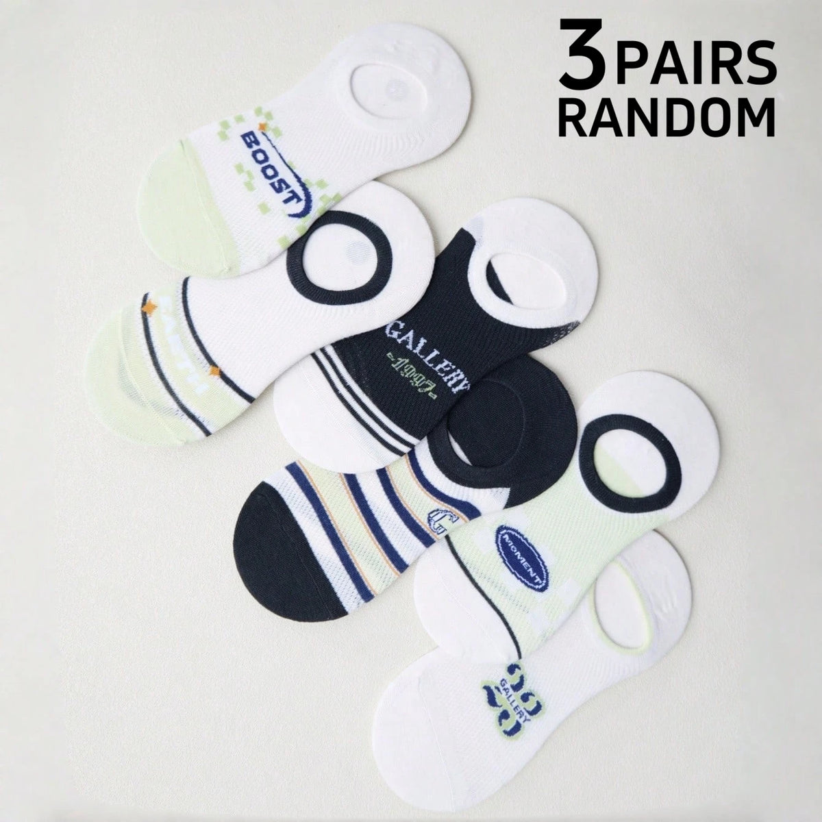 Polyester Elastane Women No Show Liner Socks 5 Pack