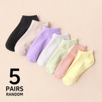 Polyester Elastane Low Tube Casual Socks