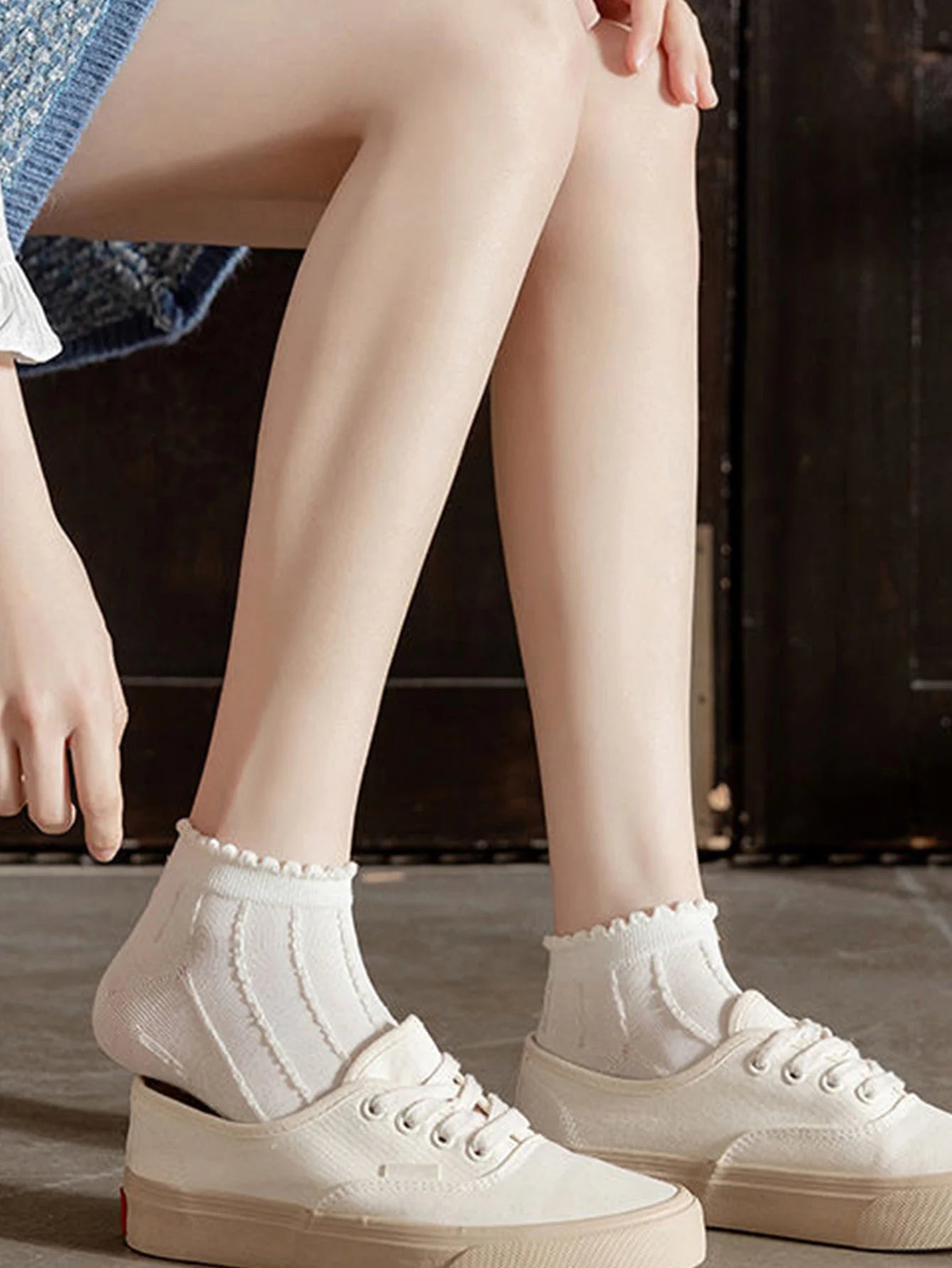 Polyester Elastane Women Low Tube Casual Ankle Socks 5 Pack - 4