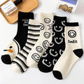 Polyester Elastane Blend Mid Tube Crew Socks for Women