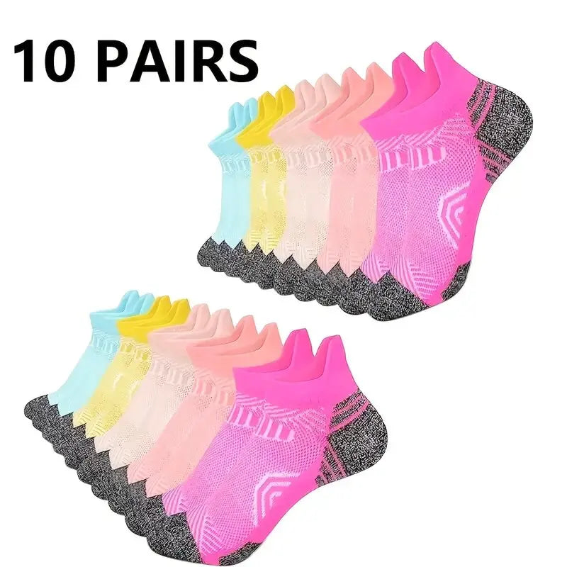 5 Pack Mens Polyester Blend Breathable Ankle Socks - 28