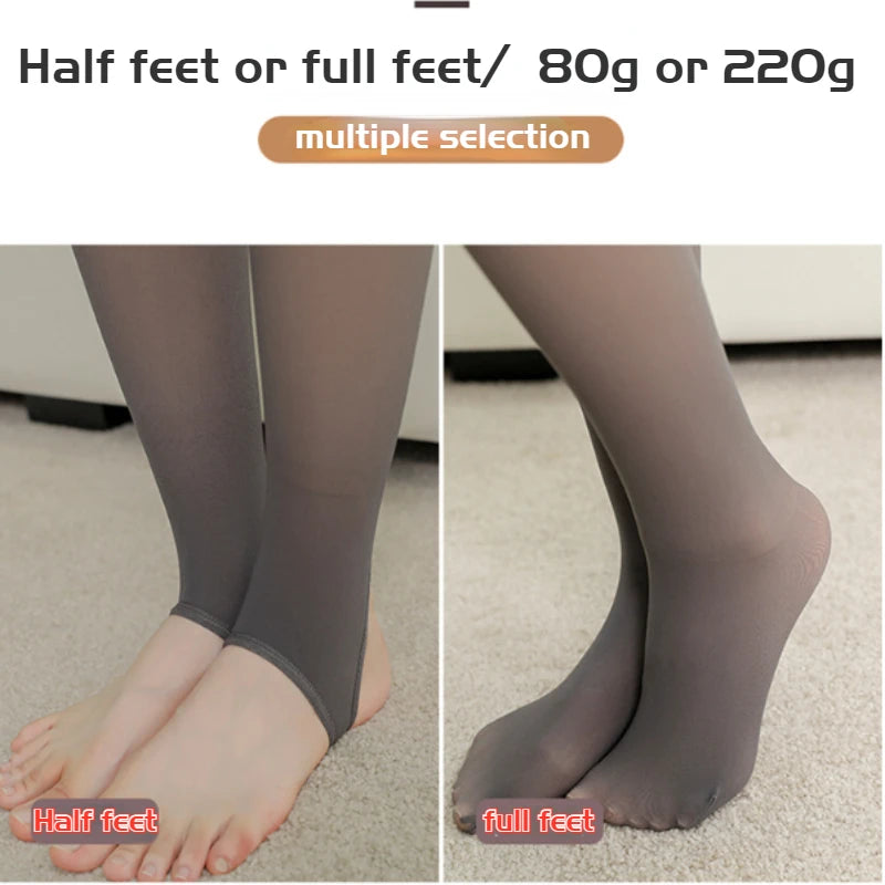 Polyester Elastane Thermal Pantyhose Winter Warm Tights - 4