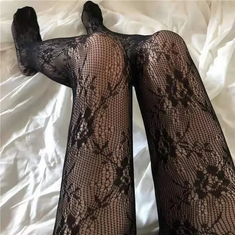 Elastane Polyamide Mesh Bowknot Fishnet Tights