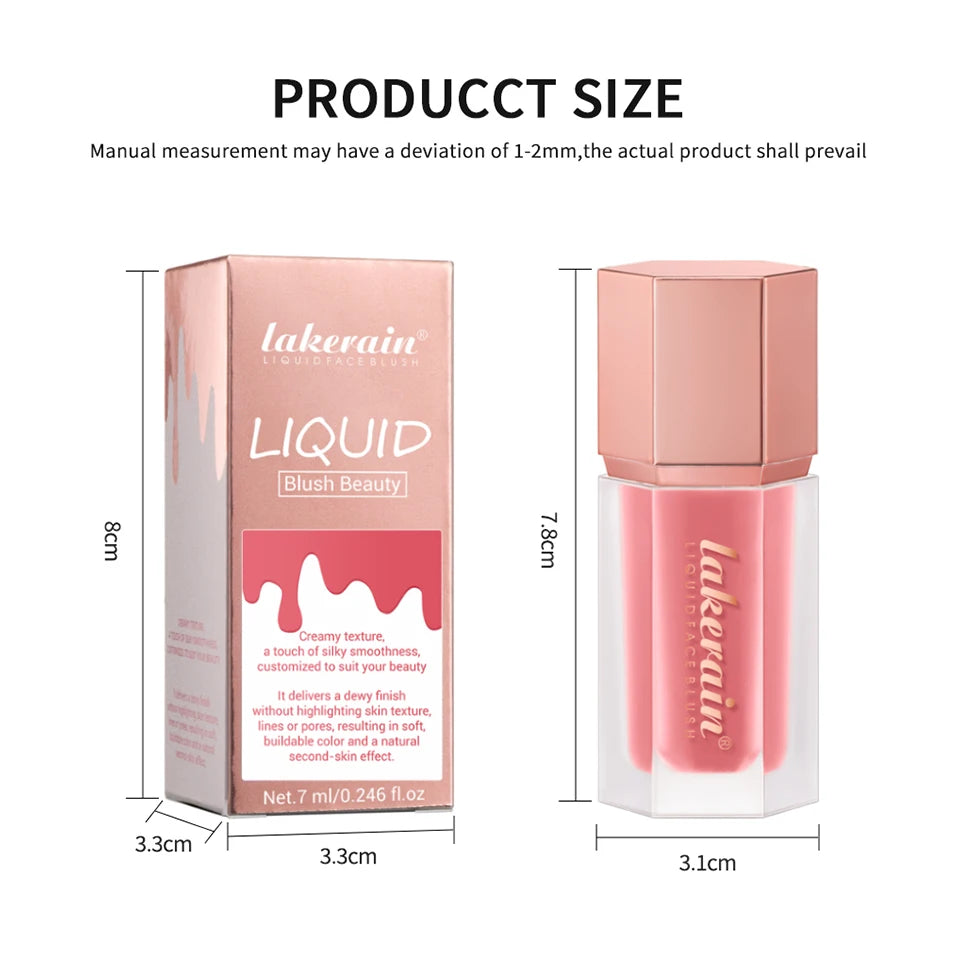Waterproof Velvet Matte Liquid Blush with Mushroom Applicator - 16