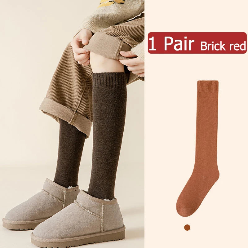 Thick Polyester Spandex Knit Winter Stockings