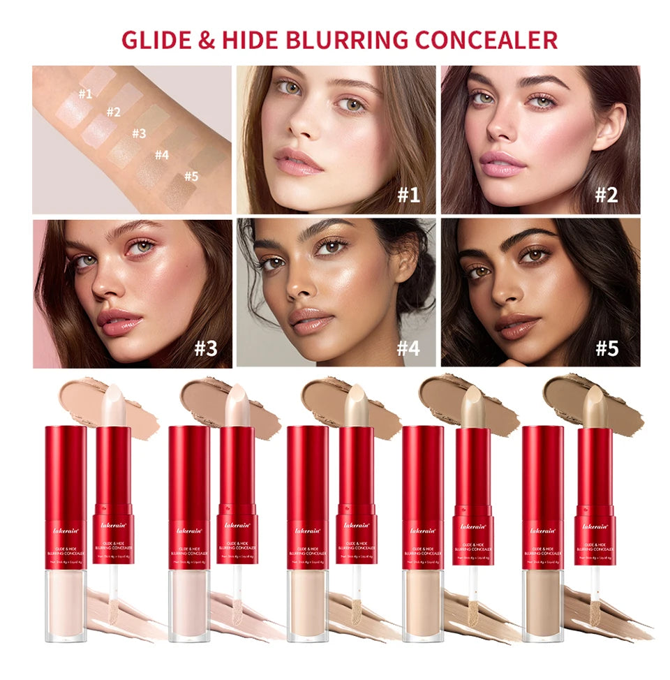 Dual Ended Liquid And Stick Blurring Concealer For Full Face Coverage
