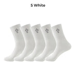 Polyester Elastane Crew Socks Cross Pattern