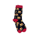Unisex Polyester Crew Socks Food Pattern