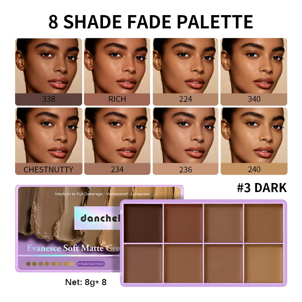 8 Color Cream Concealer and Contour Makeup Palette
