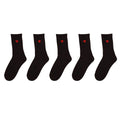 Polyester Elastane Heart Pattern Crew Socks