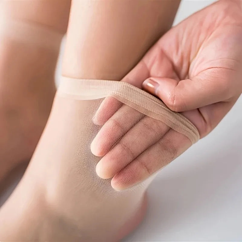 10 Pairs Transparent Nylon Silk Casual Socks - 2