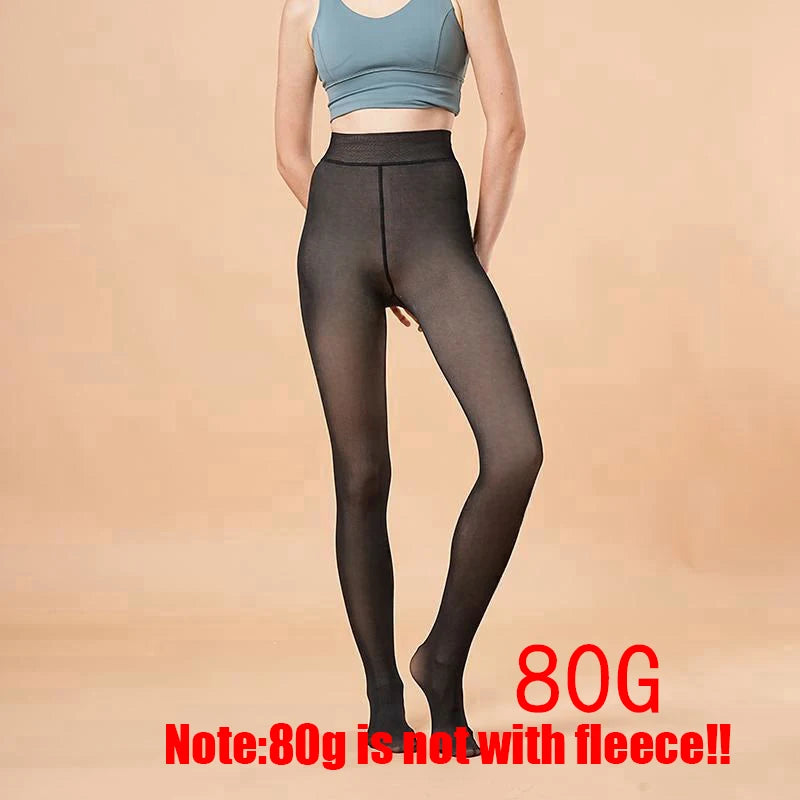 Fleece Lined Nylon Elastane Winter Tights