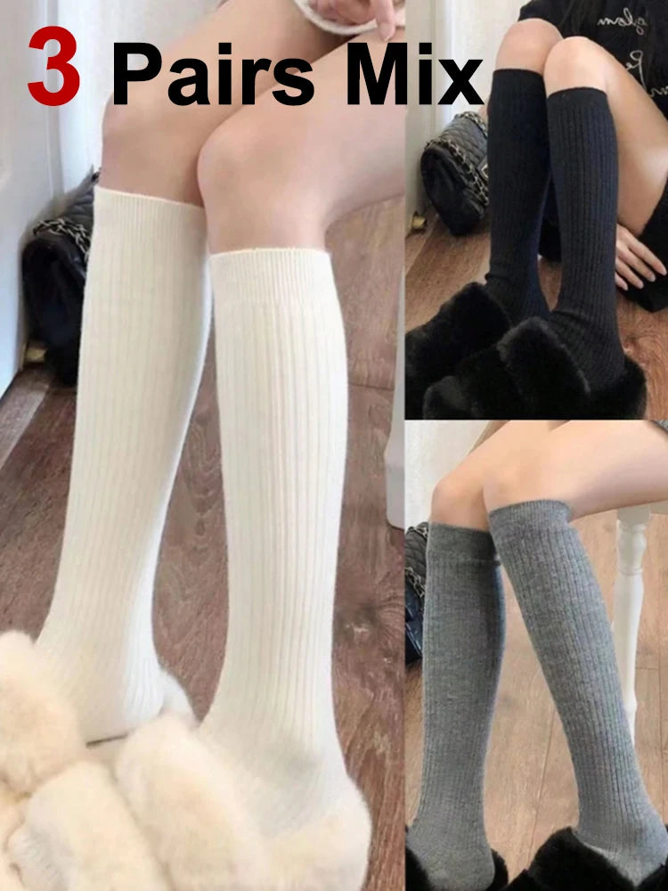 Polyester Spandex Women Mid Length Stockings