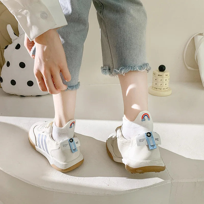 Cotton Embroidered Animal Crew Socks