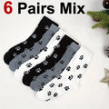 Polyester Elastane Cartoon Pattern Crew Socks for Women