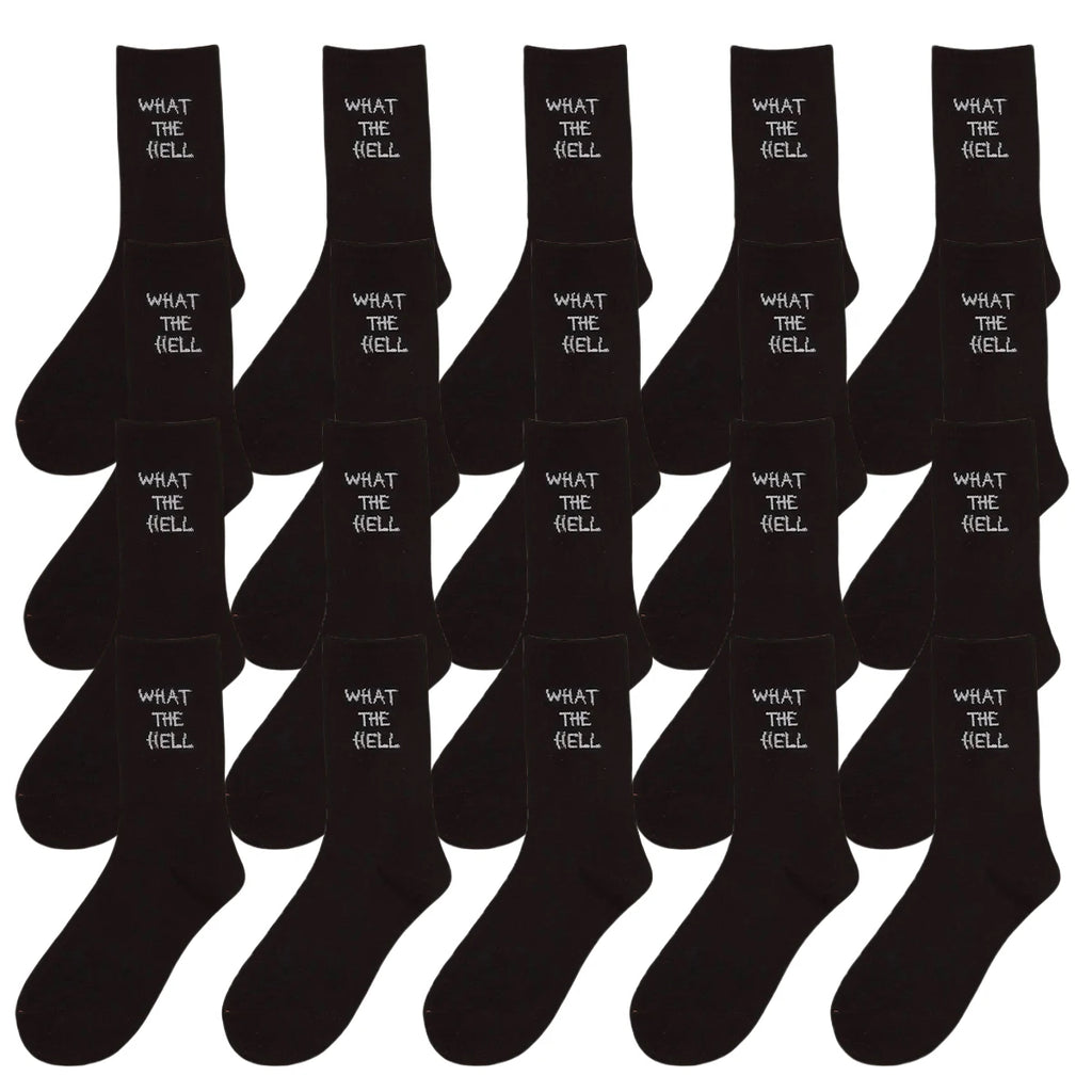 Polyester Elastane Crew Socks Letter Graphic Footwear