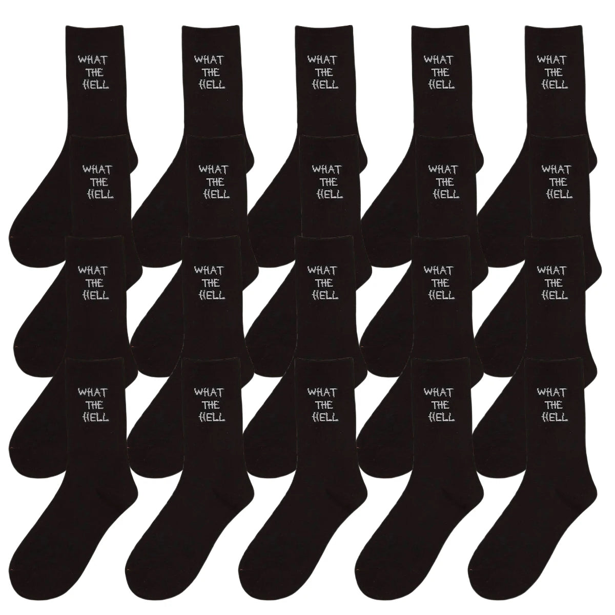 Polyester Elastane Crew Socks Letter Graphic Footwear