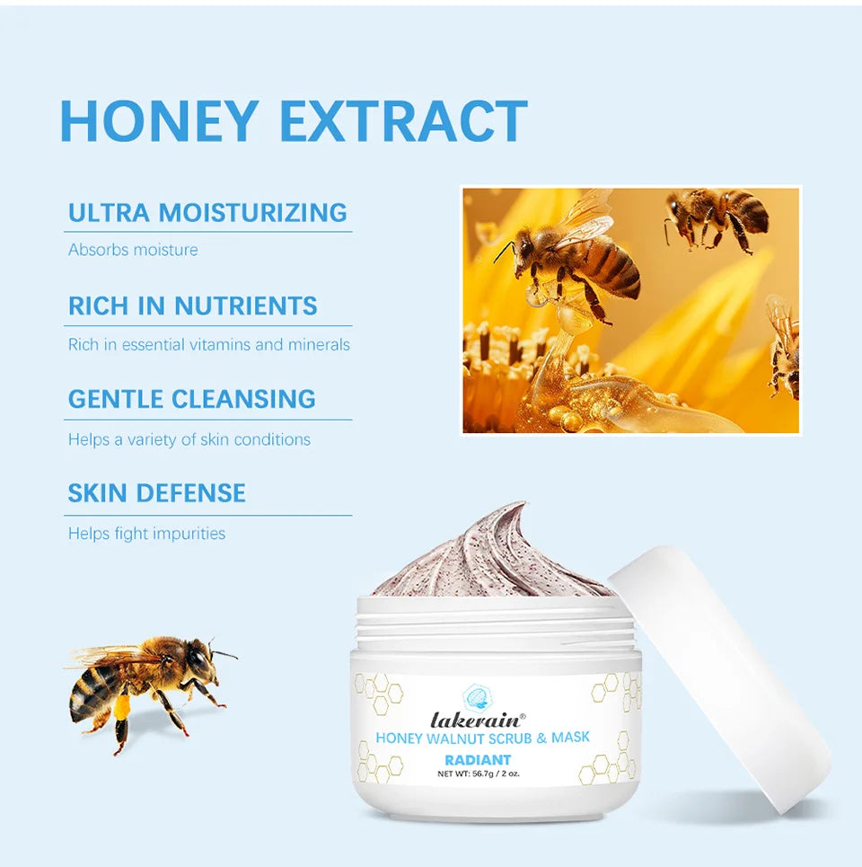 Honey Walnut Facial Scrub and Moisturizing Face Mask - 10