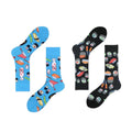 Polyester Elastane Sushi Print Crew Socks