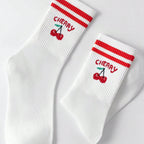 Polyester Elastane Blend Casual Mid Tube Socks 3 Pair Set