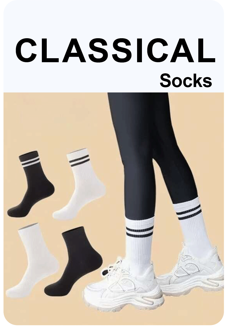 Polyester Spandex Striped Mid Length Casual Socks for Women - 7