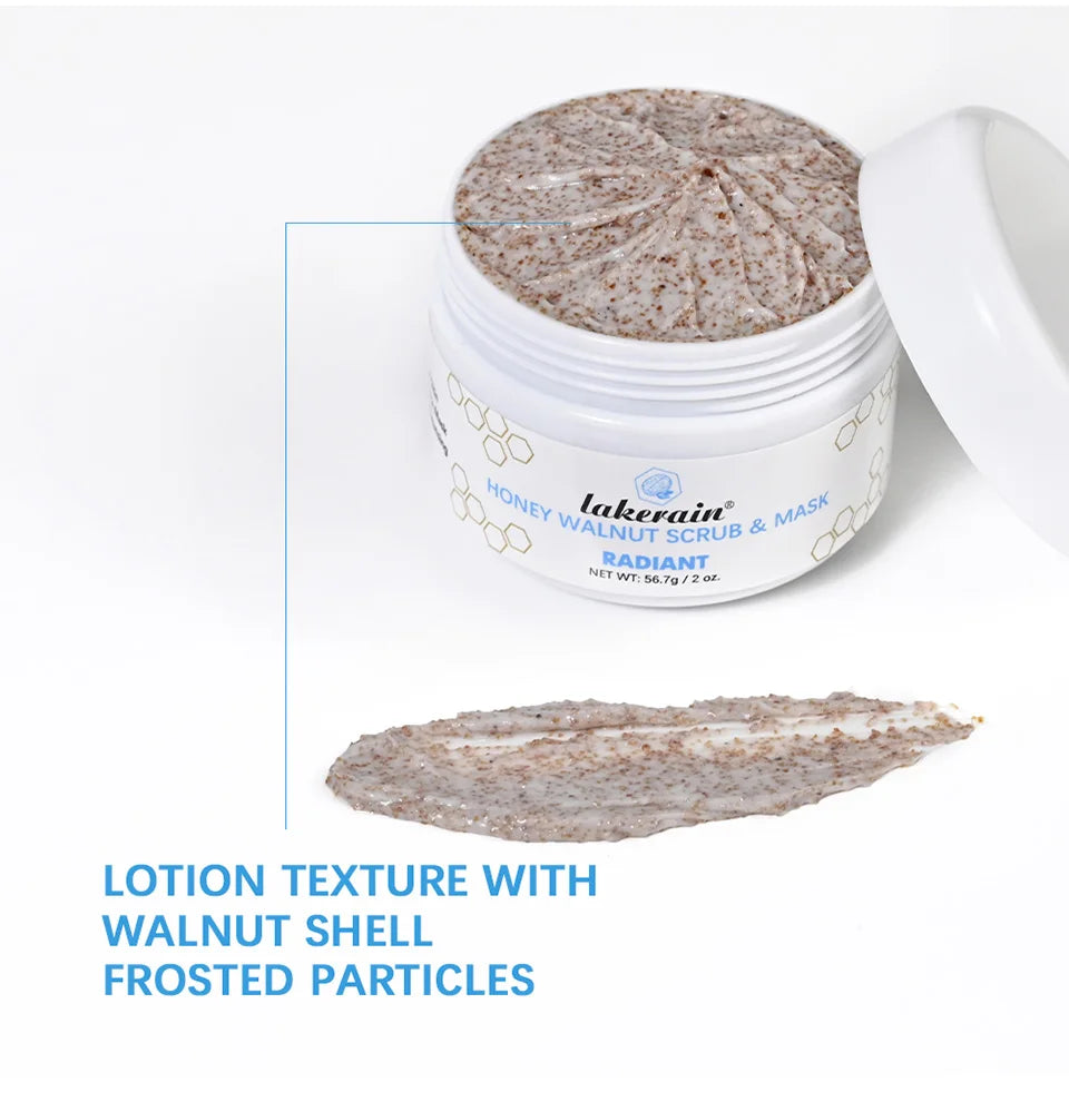 Honey Walnut Facial Scrub and Moisturizing Face Mask