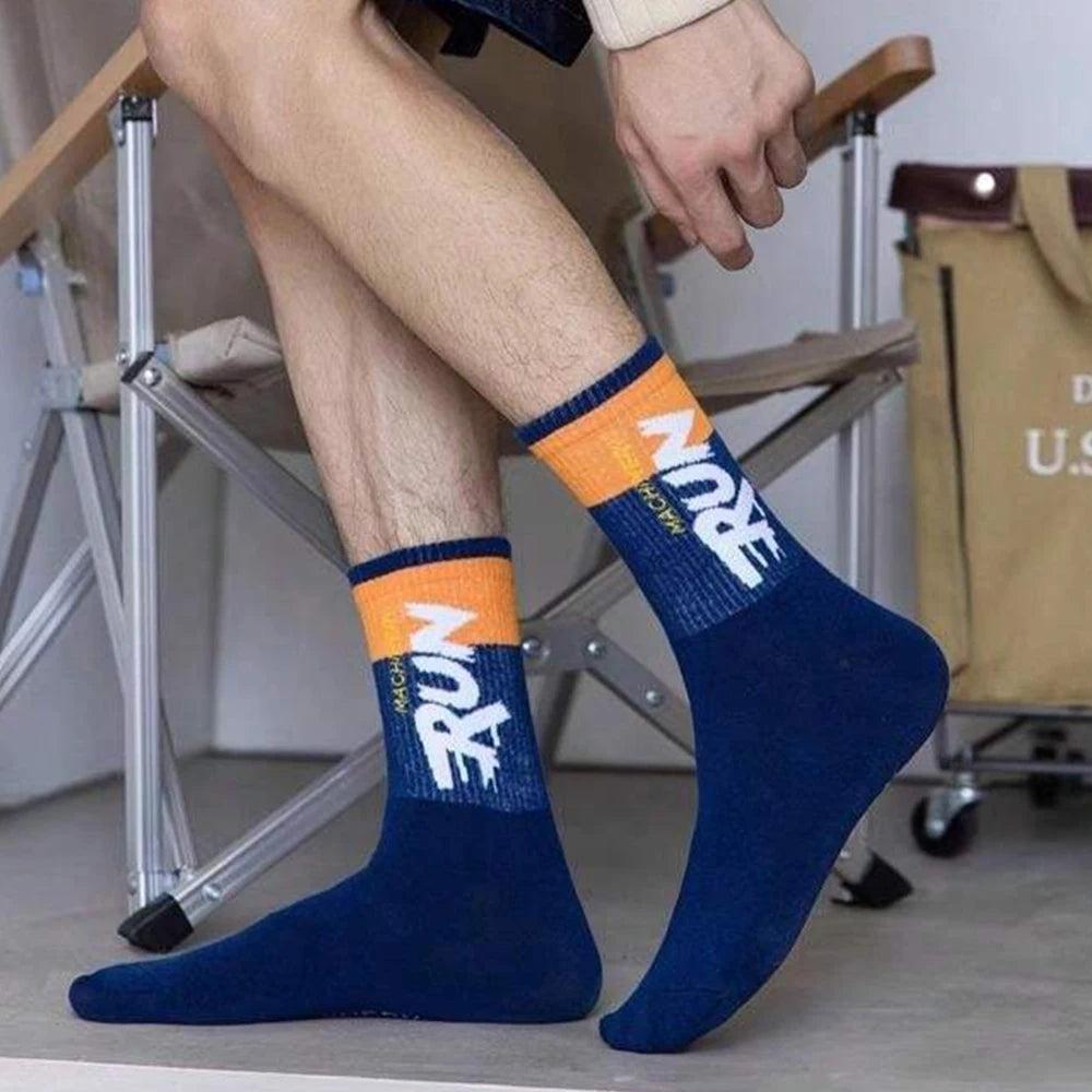 Polyester Spandex Crew Sports Socks