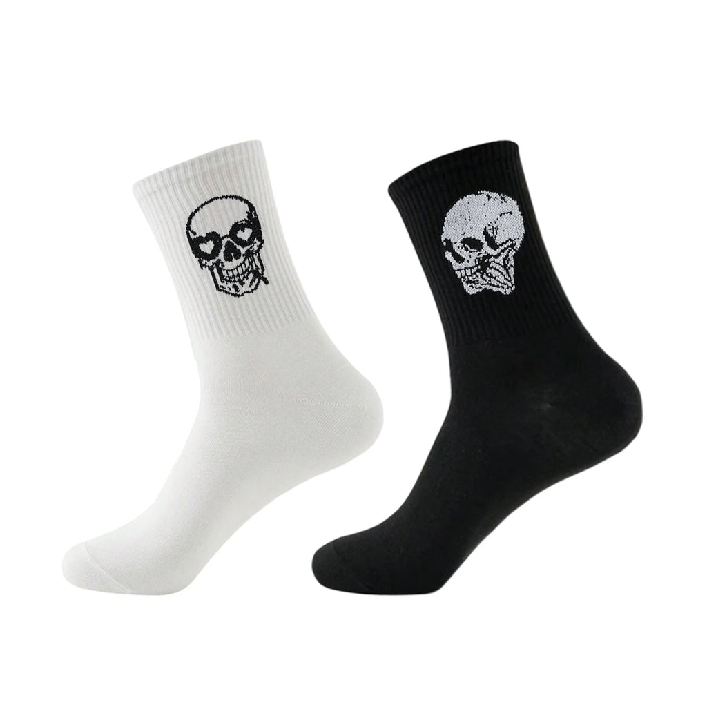 Polyester Elastane Crew Socks Graphic Casual Footwear