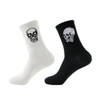 Polyester Elastane Crew Socks Graphic Casual Footwear