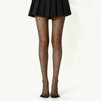 Nylon Heart Pattern Sheer Tights