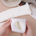 Knitted Cotton Blend Leg Warmers