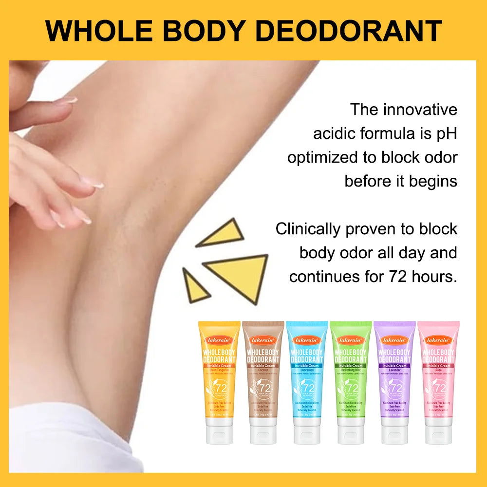 Invisible Body Deodorant Cream 72 Hour Odor Control - 2