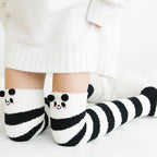 Polyester Elastane Cartoon Over Knee Floor Socks