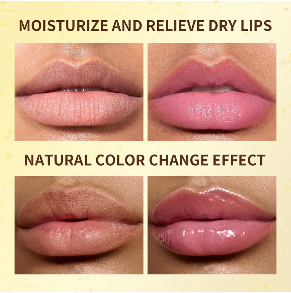 Gold Flake Color Changing Lip Balm Moisturizing Lipstick - 12