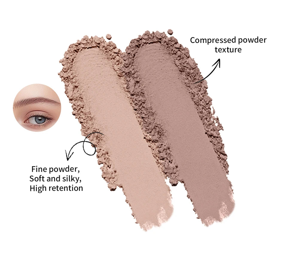 Dual Shade Eyebrow Powder Palette with Application Brush