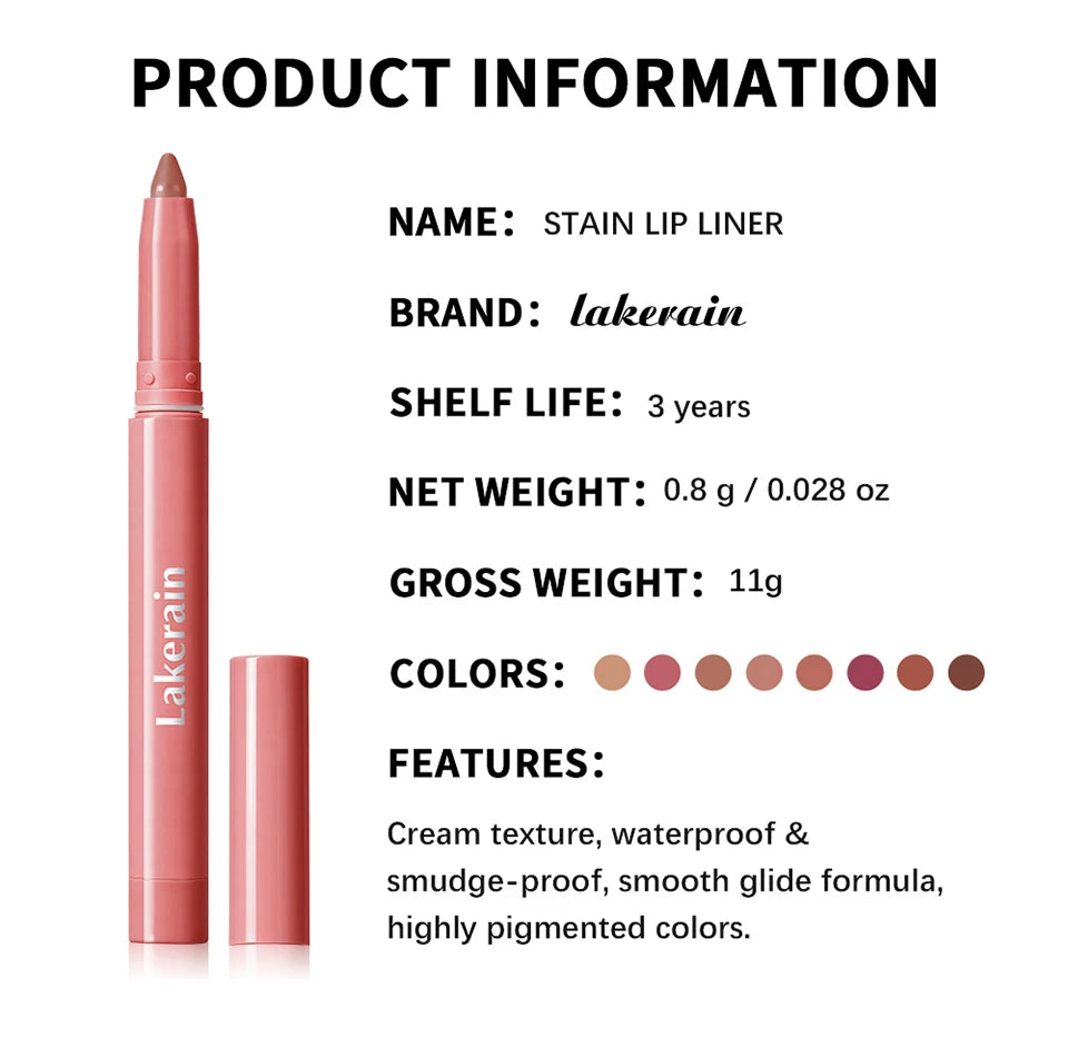 Matte Waterproof Lip Liner Pencil - 19