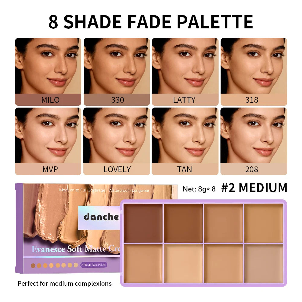 8 Color Cream Concealer and Contour Makeup Palette