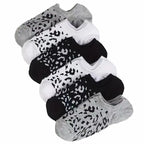 Leopard Print Polyester Blend Low Cut Casual Boat Socks